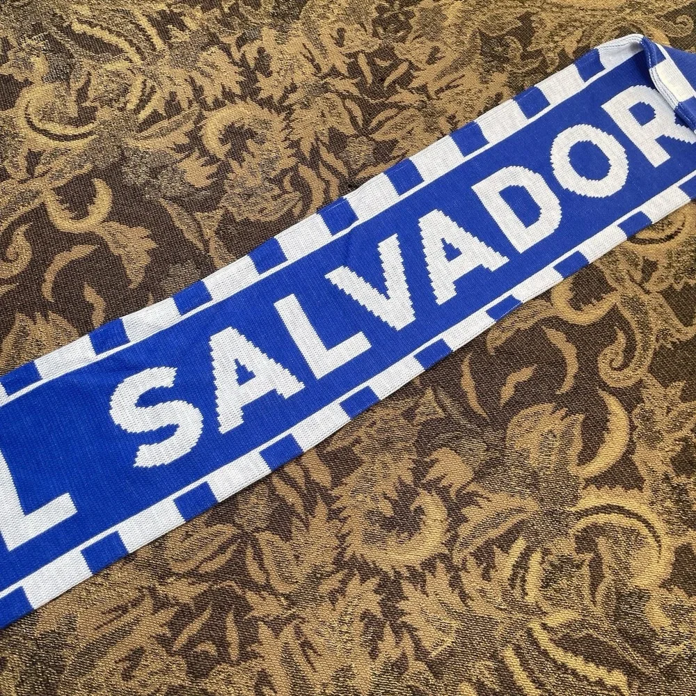 El Salvador Soccer Football Scarf Licensed New Blue White Double Sided New A